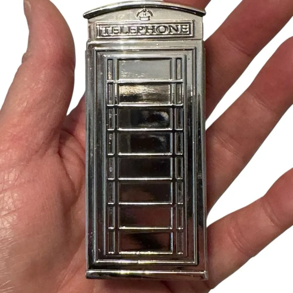 Godinger Vintage Big Ben Phone Box Booth Salt and Pepper Set Silver Tone London